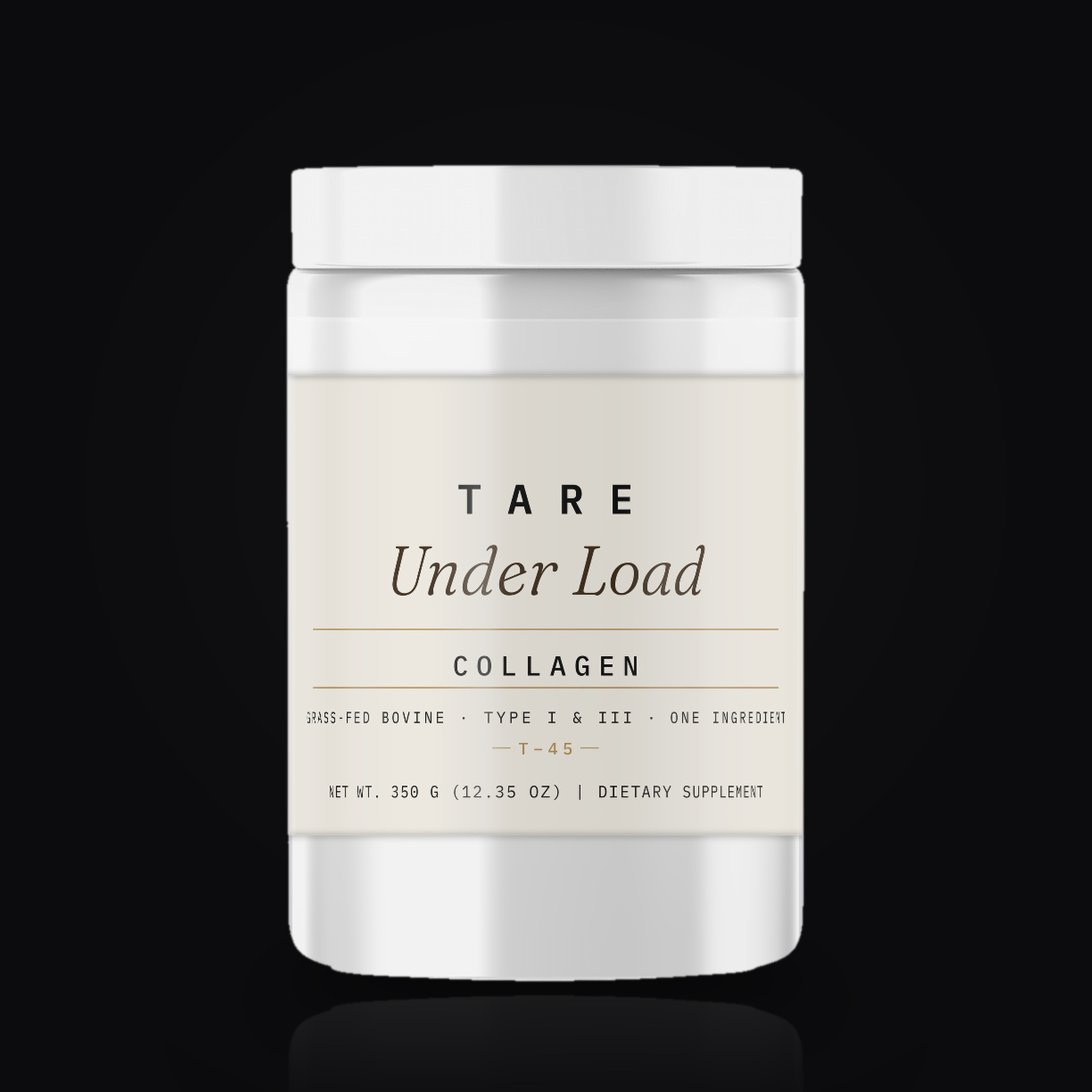 TARE Under Load collagen jar